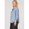 imageDEAR JOHN Adrianna Button Up Long Sleeve Boxy Womens ShirtTulip Crest