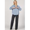 imageDEAR JOHN Adrianna Button Up Long Sleeve Boxy Womens ShirtTulip Crest