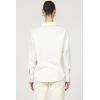 imageDEAR JOHN Adrianna Button Up Long Sleeve Boxy Womens ShirtWhite Blanketstitch