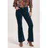 imageDEAR JOHN Rosa Womens Flare Pants Mid Rise Full Inseam Pants for WomenTeal Velveteen