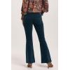 imageDEAR JOHN Rosa Womens Flare Pants Mid Rise Full Inseam Pants for WomenTeal Velveteen