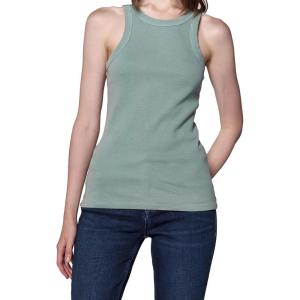 imageDEAR JOHN Tamia Racer Back Crew Neck Tank Top Fitted SleevelessIceberg Green