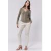 imageDEAR JOHN Cortado Long Sleeve Fitted Henley Womens TopVetiver