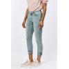 imageDEAR JOHN Blaire Straight Leg Jean Mid Rise Slim Fit Cuffed Hem Stretch DenimBlue Ridge