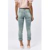 imageDEAR JOHN Blaire Straight Leg Jean Mid Rise Slim Fit Cuffed Hem Stretch DenimBlue Ridge