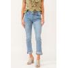 imageDEAR JOHN Blaire Straight Leg Jean Mid Rise Slim Fit Cuffed Hem Stretch DenimHavasu Falls