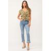imageDEAR JOHN Blaire Straight Leg Jean Mid Rise Slim Fit Cuffed Hem Stretch DenimHavasu Falls