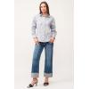 imageDEAR JOHN Lola Womens Shirt Boyfriend Fit Button Down Long SleeveBlue Shadow