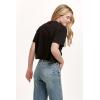 imageDEAR JOHN Maddox Short Sleeve Crew Neck Relaxed Fit Boyfriend Womens Jersey TopBlack