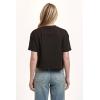imageDEAR JOHN Maddox Short Sleeve Crew Neck Relaxed Fit Boyfriend Womens Jersey TopBlack