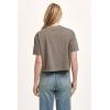 imageDEAR JOHN Maddox Short Sleeve Crew Neck Relaxed Fit Boyfriend Womens Jersey TopCharcoal