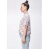 imageDEAR JOHN Maddox Short Sleeve Crew Neck Relaxed Fit Boyfriend Womens Jersey TopDazzling Stripe