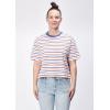 imageDEAR JOHN Maddox Short Sleeve Crew Neck Relaxed Fit Boyfriend Womens Jersey TopDazzling Stripe