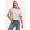 imageDEAR JOHN Maddox Short Sleeve Crew Neck Relaxed Fit Boyfriend Womens Jersey TopWhite