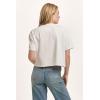 imageDEAR JOHN Maddox Short Sleeve Crew Neck Relaxed Fit Boyfriend Womens Jersey TopWhite