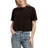 imageDEAR JOHN Maddox Short Sleeve Crew Neck Relaxed Fit Boyfriend Womens Jersey TopBlack