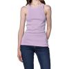 imageDEAR JOHN Tamia Racer Back Crew Neck Tank Top Fitted SleevelessOrchid Bloom