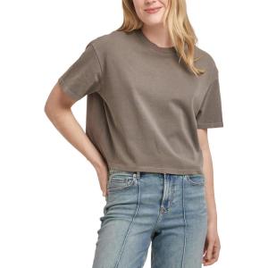 imageDEAR JOHN Maddox Short Sleeve Crew Neck Relaxed Fit Boyfriend Womens Jersey TopCharcoal
