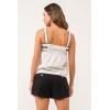 imageDEAR JOHN Womens Ulani Ruched Strap Tank TopWhite