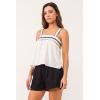 imageDEAR JOHN Womens Ulani Ruched Strap Tank TopWhite
