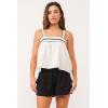 imageDEAR JOHN Womens Ulani Ruched Strap Tank TopWhite
