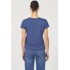 imageDEAR JOHN Vanya Short Sleeve Vee Neck Womens Slub Tee Knit Relaxed Fit ShirtVintage Indigo