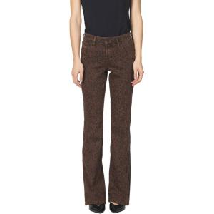 imageDEAR JOHN Jaxtyn Bootcut Jeans Mid Rise Skinny Fit Full Length Comfort Stretch DenimBrown Leopard