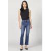 imageDEAR JOHN Anika Straight Leg Jean Mid High Rise Clean Hem Cropped Inseam Stretch DenimMidtown