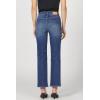 imageDEAR JOHN Anika Straight Leg Jean Mid High Rise Clean Hem Cropped Inseam Stretch DenimMidtown