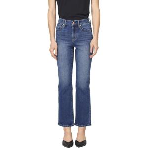 imageDEAR JOHN Anika Straight Leg Jean Mid High Rise Clean Hem Cropped Inseam Stretch DenimMidtown