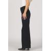 imageDEAR JOHN Brandy Trouser Pant High Rise Relaxed Straight Leg Clean Hem Comfort StretchBlack