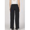 imageDEAR JOHN Brandy Trouser Pant High Rise Relaxed Straight Leg Clean Hem Comfort StretchBlack