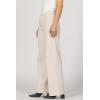imageDEAR JOHN Brandy Trouser Pant High Rise Relaxed Straight Leg Clean Hem Comfort StretchWhitecap Gray
