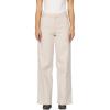 imageDEAR JOHN Brandy Trouser Pant High Rise Relaxed Straight Leg Clean Hem Comfort StretchWhitecap Gray