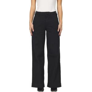 imageDEAR JOHN Brandy Trouser Pant High Rise Relaxed Straight Leg Clean Hem Comfort StretchBlack