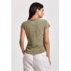 imageDEAR JOHN Anaya Notch Neck Slub VNeck Womens Tee Knit Standard FitSea Kelp