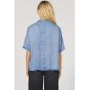 imageDEAR JOHN Belle Tencel Top Short Sleeve Oversized VNeck Popover Henley Blouse Relaxed FitWyatt