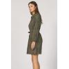 imageDEAR JOHN Christine Novelty Dress VNeck Embroidered Long Sleeve Cotton Classic FitVetiver