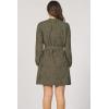 imageDEAR JOHN Christine Novelty Dress VNeck Embroidered Long Sleeve Cotton Classic FitVetiver