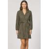 imageDEAR JOHN Christine Novelty Dress VNeck Embroidered Long Sleeve Cotton Classic FitVetiver