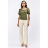 imageDEAR JOHN Eline Womens Top Square Neck Puff SleeveOlive Branch