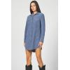 imageDEAR JOHN Rory Dress Midi Length Relaxed Fit Long Sleeve Button Front Corduroy CollaredVintage Indigo