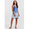 imageDEAR JOHN Tina Halter Mini Dress VNeck Scoop Back Spaghetti StrapsForver Blue Ombre