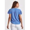 imageDEAR JOHN Womens Blake Flutter Sleeve TopGalactic Cobalt