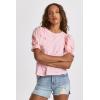 imageDEAR JOHN Womens Dani Puff Sleeve TopPink Diamond