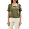 imageDEAR JOHN Eline Womens Top Square Neck Puff SleeveOlive Branch