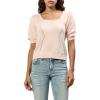 imageDEAR JOHN Eline Womens Top Square Neck Puff SleeveSepia Rose