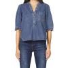 imageDEAR JOHN Sidney Novelty Top Womens Relaxed Fit Popover Short Sleeve Lightweight BlouseIndependence Blue