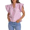 imageDEAR JOHN Womens Siena Multi Ruffle TopPink Cocktail