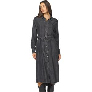imageDEAR JOHN El Dorado Dress Long Sleeve Western Button Front Midi Dress Classic FitAsh